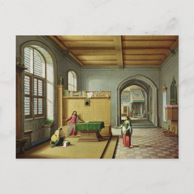 Postal Cristo en la Casa de Martha y María (Anverso)