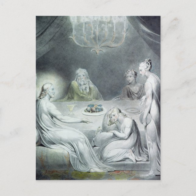 Postal Cristo en la Casa de Martha y María (Anverso)