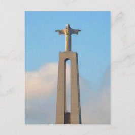 Postal Cristo en la colina de Lisboa