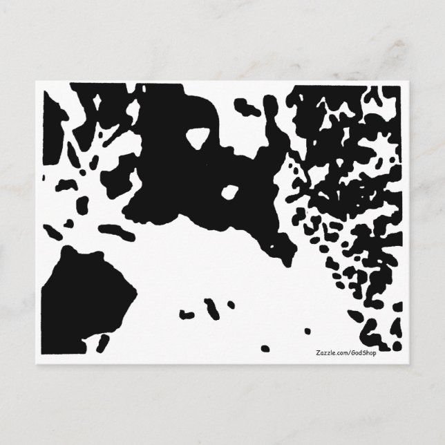 Postal Cristo en la nieve (Anverso)