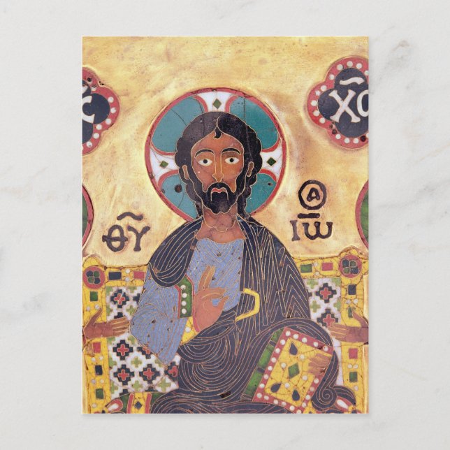 Postal Cristo Enstronado (Anverso)