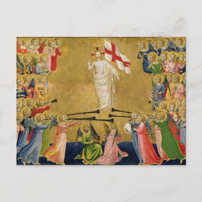 Postal Cristo glorificado en la Corte del Cielo, 1423-24 (Anverso)