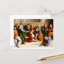 Postal Cristo lavando los pies de los discípulos, Garofal