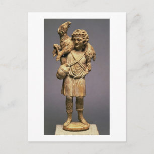 Postal Cristo Pastor (marfil)