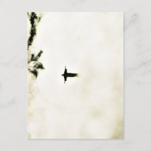 Postal Cristo Redentor en las nubes