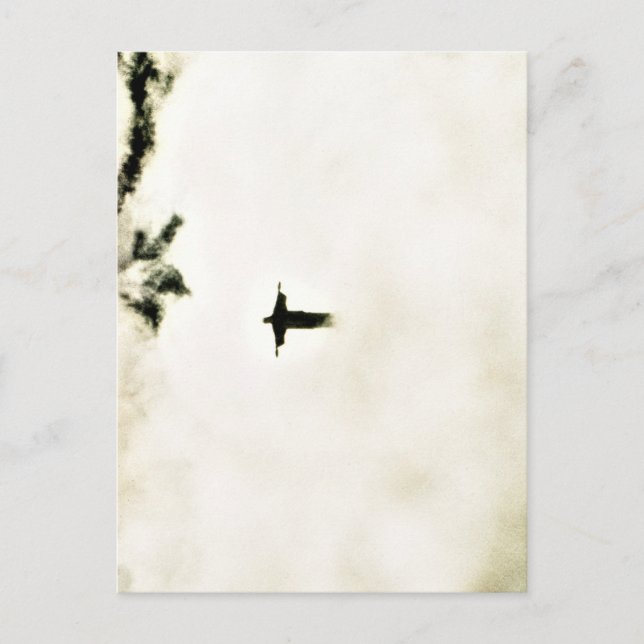 Postal Cristo Redentor en las nubes (Anverso)