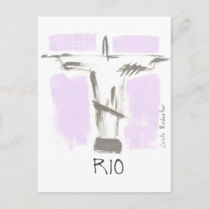 Postal Cristo Redentor Rio Brasil