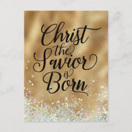 Postal Cristo Salvador nació como Navidades cristianos