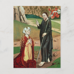 Postal Cristo se aparece a María Magdalena