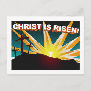 Postal Cristo se eleva diseño de regalo de cruz cristiana