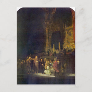 Postal Cristo y la dulzura de Rembrandt