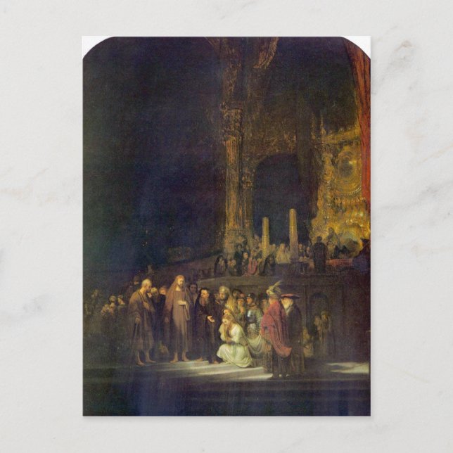 Postal Cristo y la dulzura de Rembrandt (Anverso)