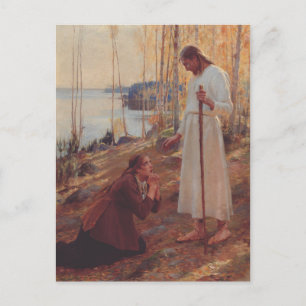 Postal Cristo y María Magdalena por Albert Edelf