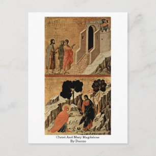 Postal Cristo Y María Magdalena Por Duccio