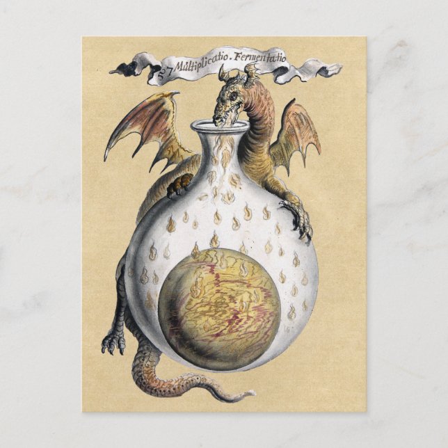 Postal Crítico de multiplicación en alquimia (Anverso)