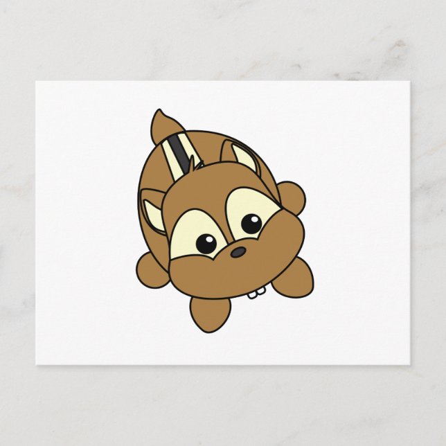 Postal Critter pequeño de Chipmunk (Anverso)