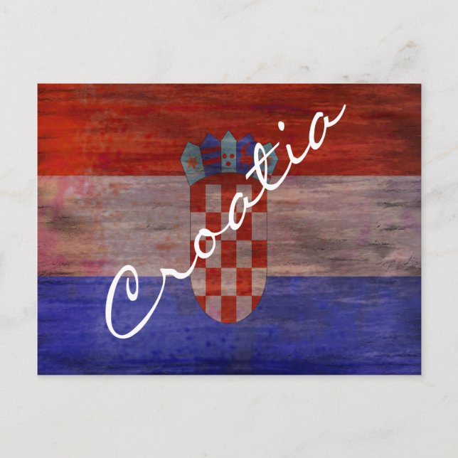 Postal Croacia apenó la bandera (Anverso)