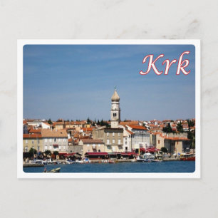 Postal Croacia - Ciudad de Krk - Veglia -