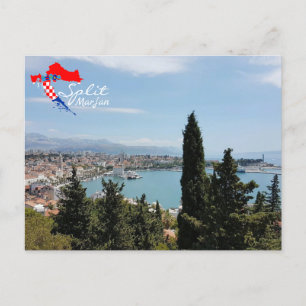 Postal Croacia   Dividir   Marjan   Mar Adriático