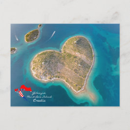 Postal Croacia | Hrvatska | Galešnjak, Heart Love Island