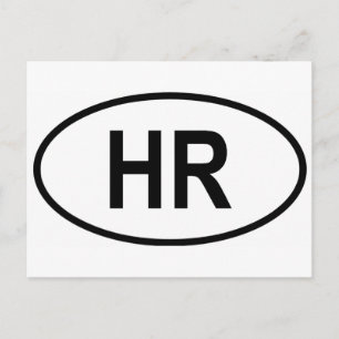Postal Croacia (Hrvatska) Int'l Vehicle Reg. Código