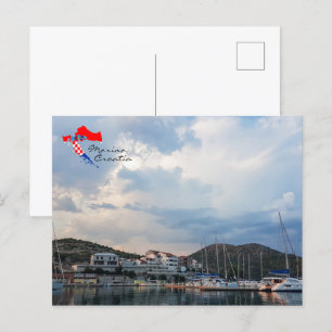 Postal Croacia Hrvatska Mar Adriático Marina