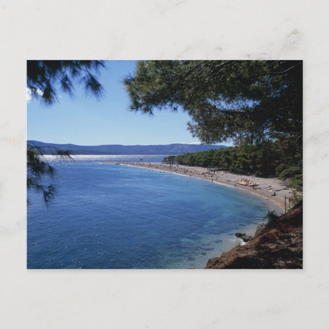 Postal Croacia, isla de Brac, Bol, playa Golden Cape 2 (Anverso)