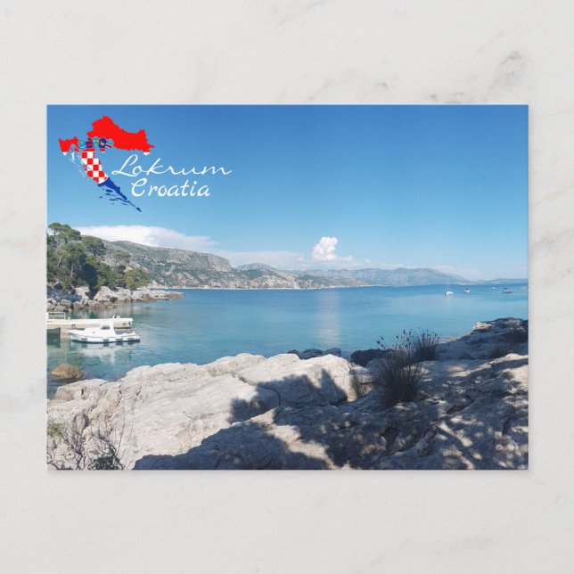 Postal Croacia | Isla de Lokrum | Dubrovnik | Hrvatska (Anverso)