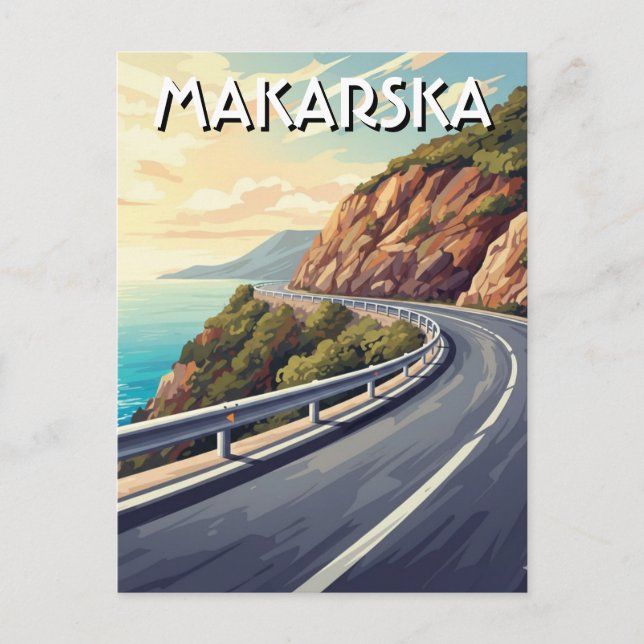 Postal Croacia Makarska Viajes (Anverso)