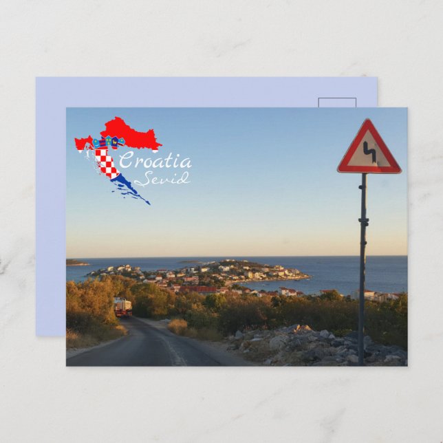 Postal Croacia | Sevilla | Mar Adriático | Hrvatska (Anverso / Reverso)