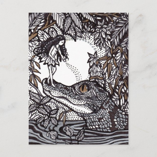 Postal Croc para bebés y hadas (Anverso)