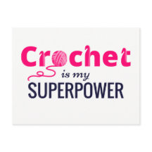 Crochet es mi superpotencia en rosa