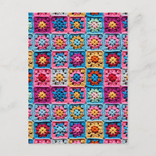 Postal Crochet Granny Square Craft