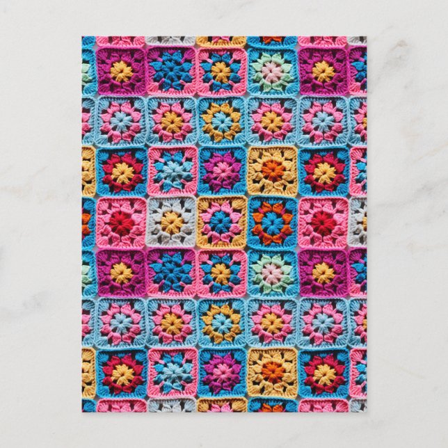 Postal Crochet Granny Square Craft (Anverso)