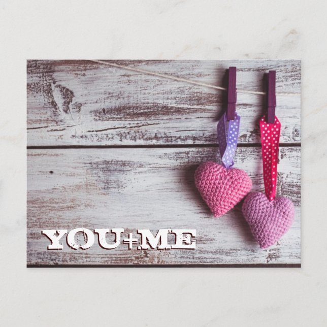 Postal Crochet Lovely Hearts 2 (Anverso)