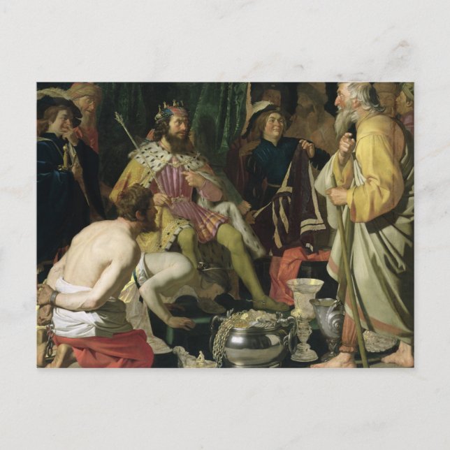 Postal Croesus y Solon, 1624 (Anverso)