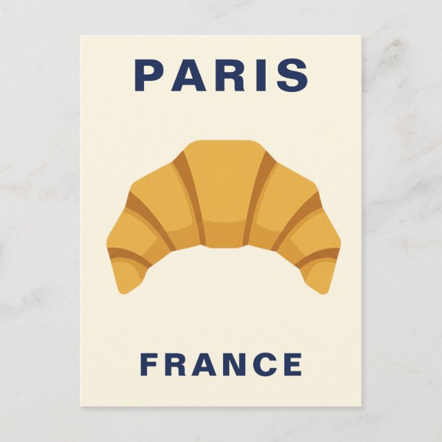 Postal Croissant de Panadería Francesa de París (Anverso)