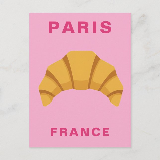 Postal Croissant de París Francia Panadería Comida France (Anverso)