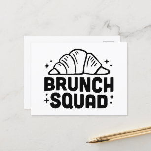 Postal Croissant estético de brunch squad citas de amante