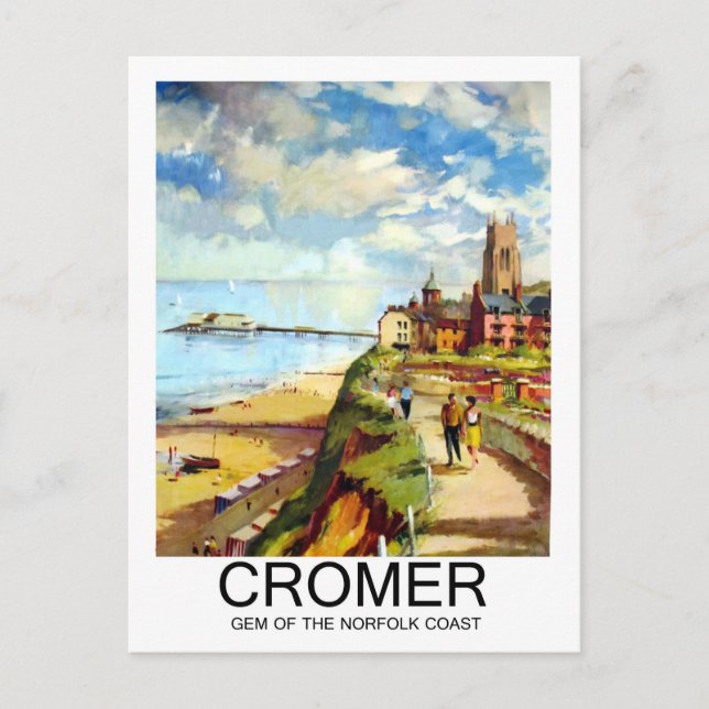 Postal Cromer, joya de la costa de Norfolk, Inglaterra, v (Anverso)