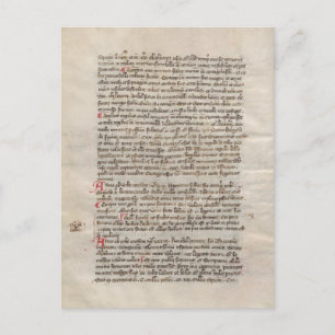 Postal Crónica de historia antigua manuscrita medieval