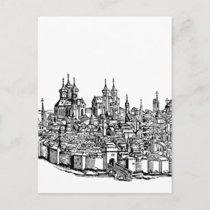 Postal Crónica Premium Medieval de Erfurt de Turingia Art