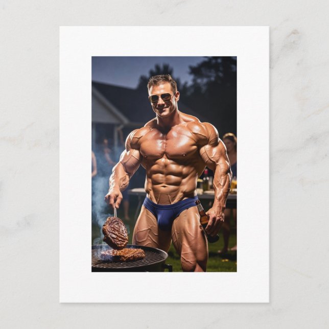 Postal Crónicas de Speedo: Modo Bestia a la Barbacoa (Anverso)