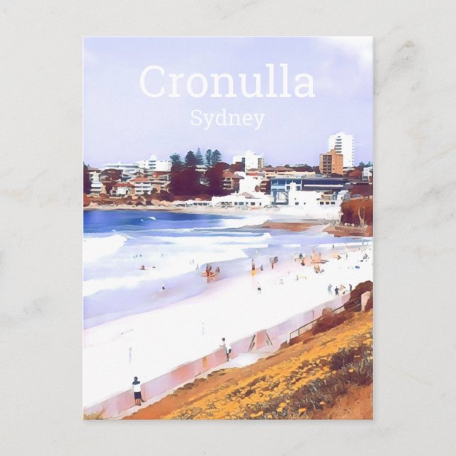 Postal Cronulla Sydney Beach suburbio (Anverso)