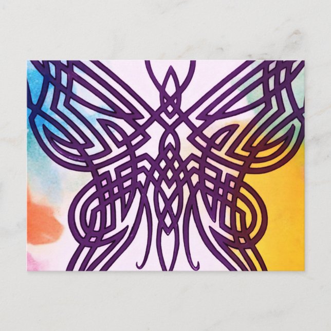 Postal Crop de mariposa (Anverso)