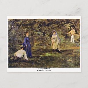 Postal Croquet Match De Manet Edouard