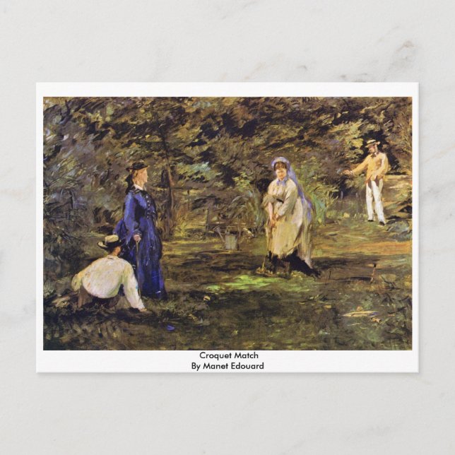Postal Croquet Match De Manet Edouard (Anverso)