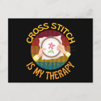 Cross Stitch Is My Therapy Knitting