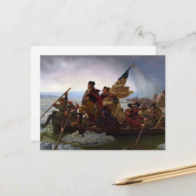 Postal Crossing Delaware 1776: General George Washington (Anverso/Reverso In Situ)