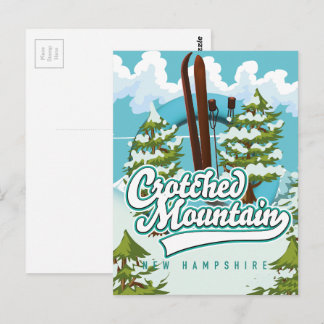 Postal Crotched montaña Nuevo Hampshire esquí,